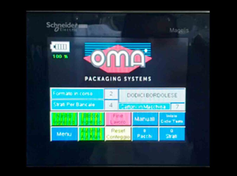 OMA-MILLENNIUM-3000-incartamento-programmazione-tramite-touch-screen